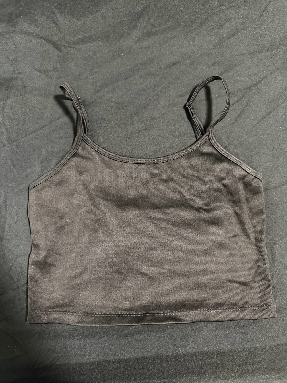 Balance Athletica Black Cropped Spaghetti-Strap Tank